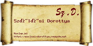 Szőlősi Dorottya névjegykártya